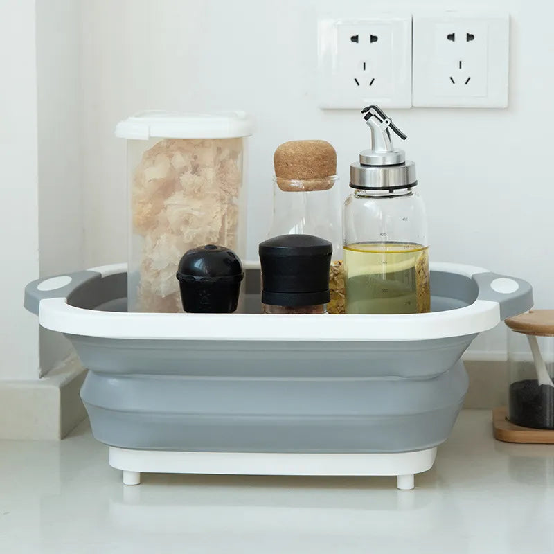 Lavabo pliable, évier portable, bassin pliable en plastique pour le camping, voyager, extérieur, cuisine, salle de bain, seau à pied