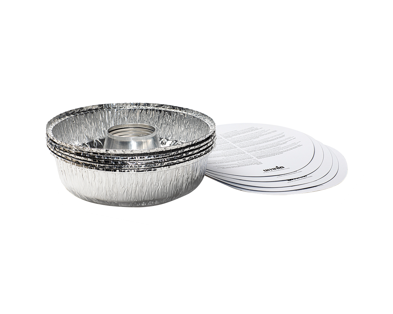 Plat en aluminium avec couvercle en carton -OMNIA
